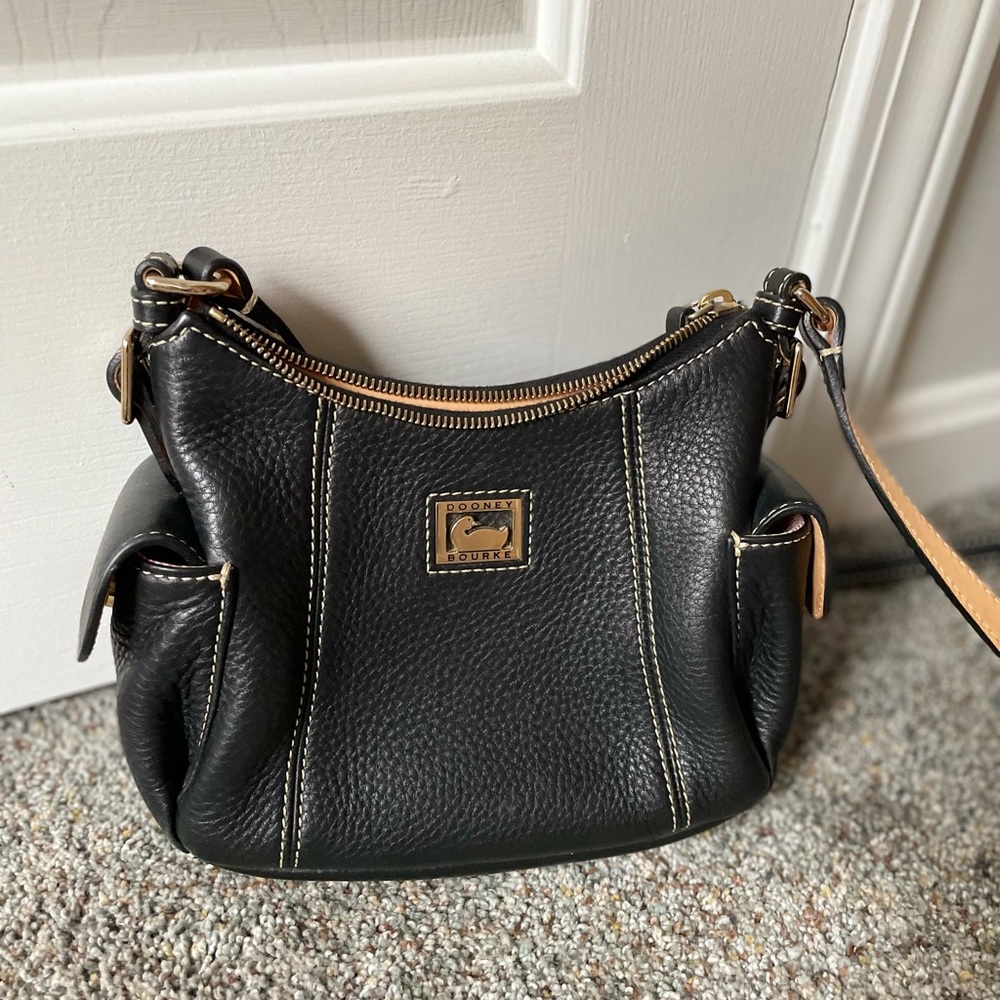 Downy & Bourke black leather cross body